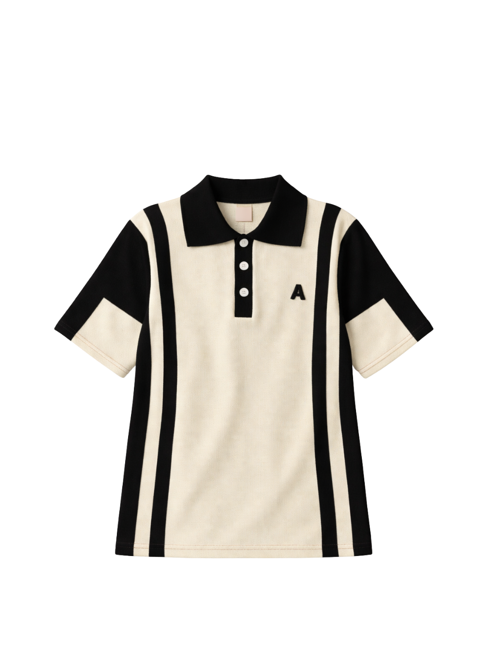 ascend white golf knitted tshirt at unseen grail. local brands south africa. streetwear. men and women. studio image front galxboy and boys of soweto
