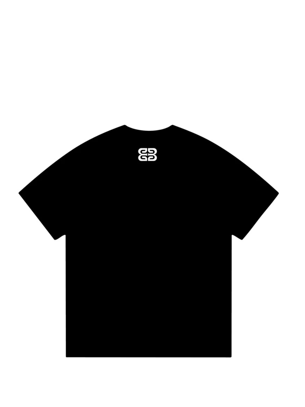 blank collection black oversized graphic t shirt at unseen grail. local brands south africa. streetwear. men and women. studio image flat lay behind