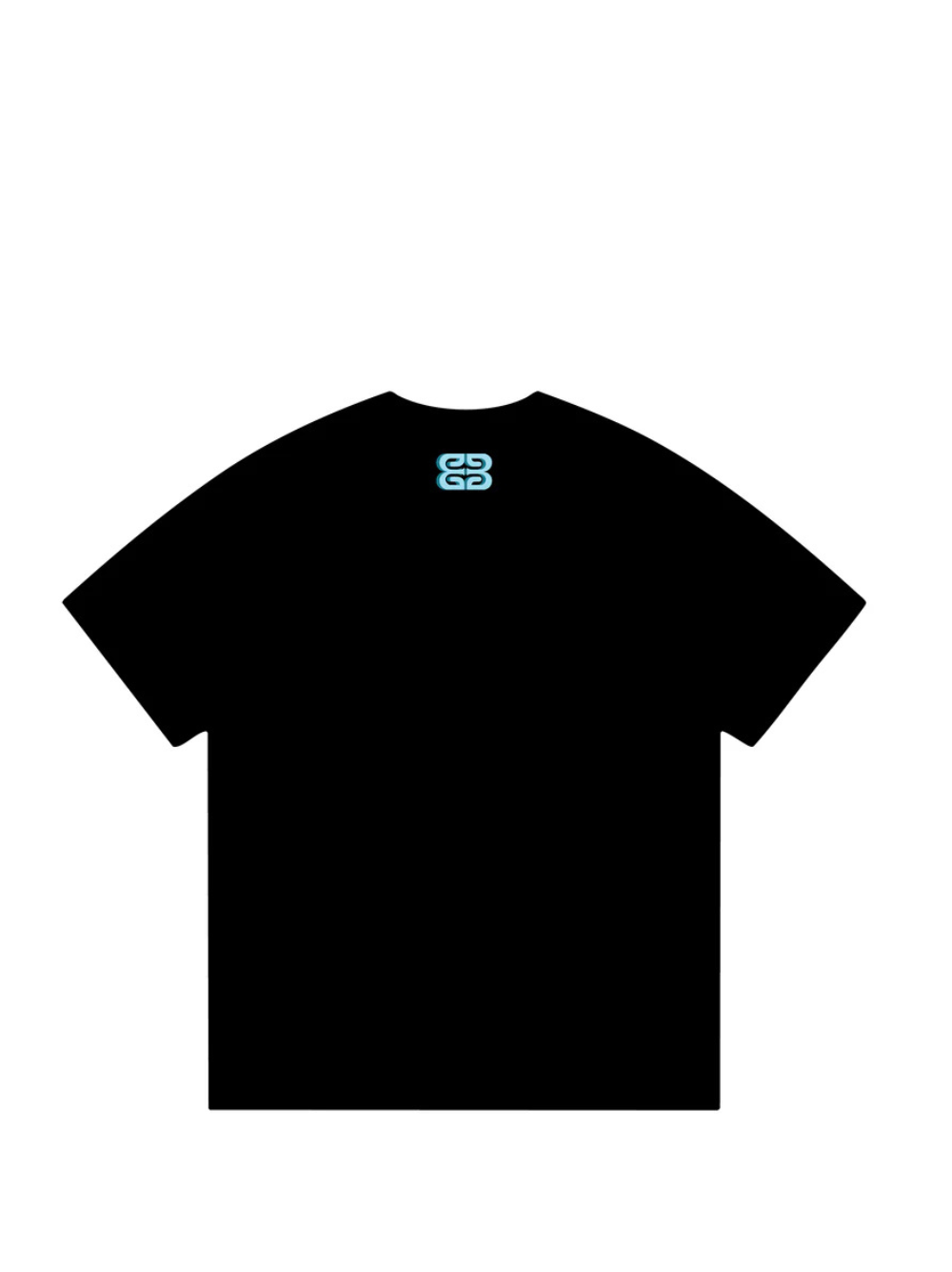 blank collection black oversized graphic t shirt at unseen grail. local brands south africa. streetwear. men and women. studio image flatlay behind