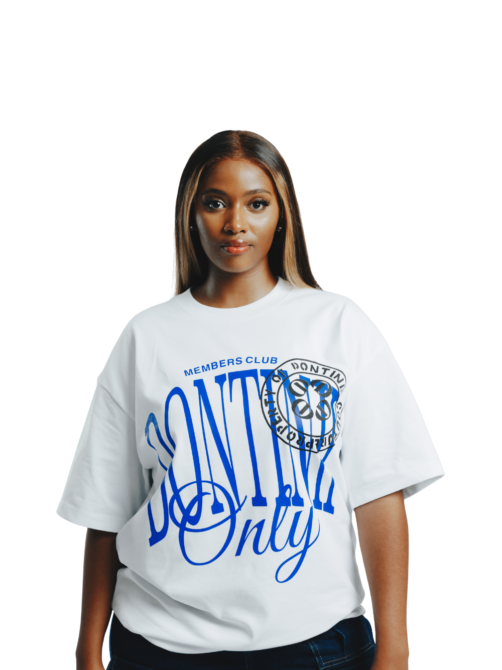dontinii oversized t-shirt at unseen grail. local brands south africa. streetwear. men and women.