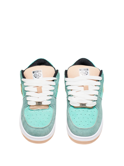 grade africa green chunky sneaker at unseen grail. local brands south africa. streetwear. men and women. studio image 1