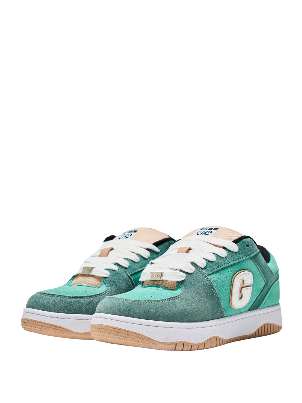 grade africa green chunky sneaker at unseen grail. local brands south africa. streetwear. men and women. studio image side front